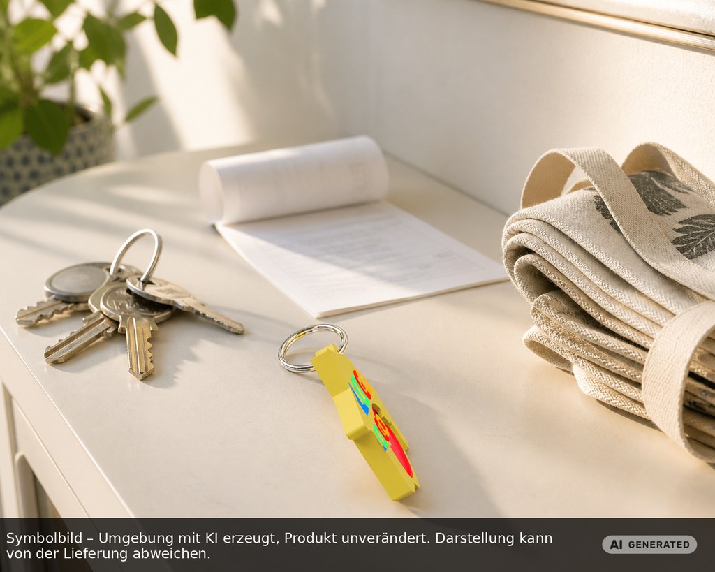 Chiphalter mit 1€-Chip "Haus" als Werbeartikel mit Logo bedrucken