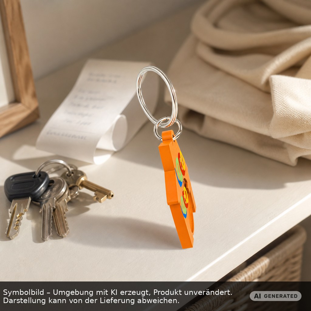 Chiphalter mit 1€-Chip "Haus" als Werbeartikel mit Logo bedrucken