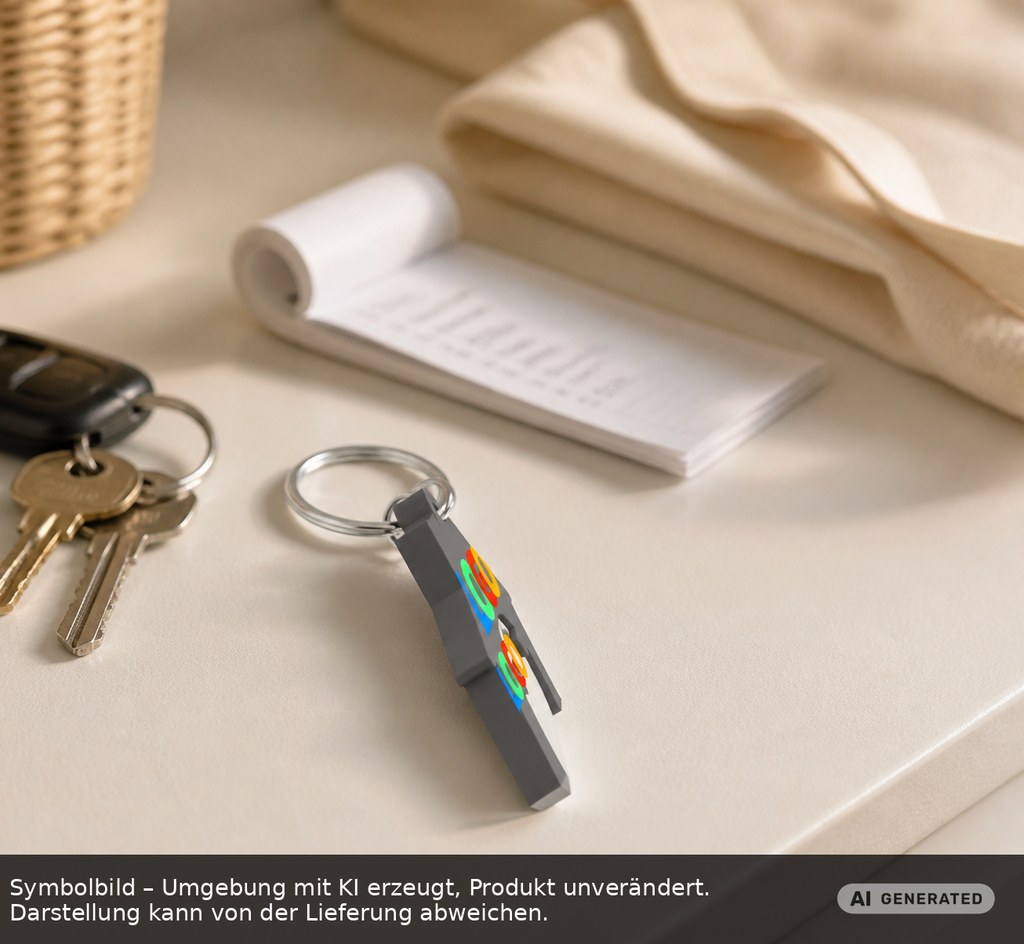 Chiphalter mit 1€-Chip "Haus" als Werbeartikel mit Logo bedrucken