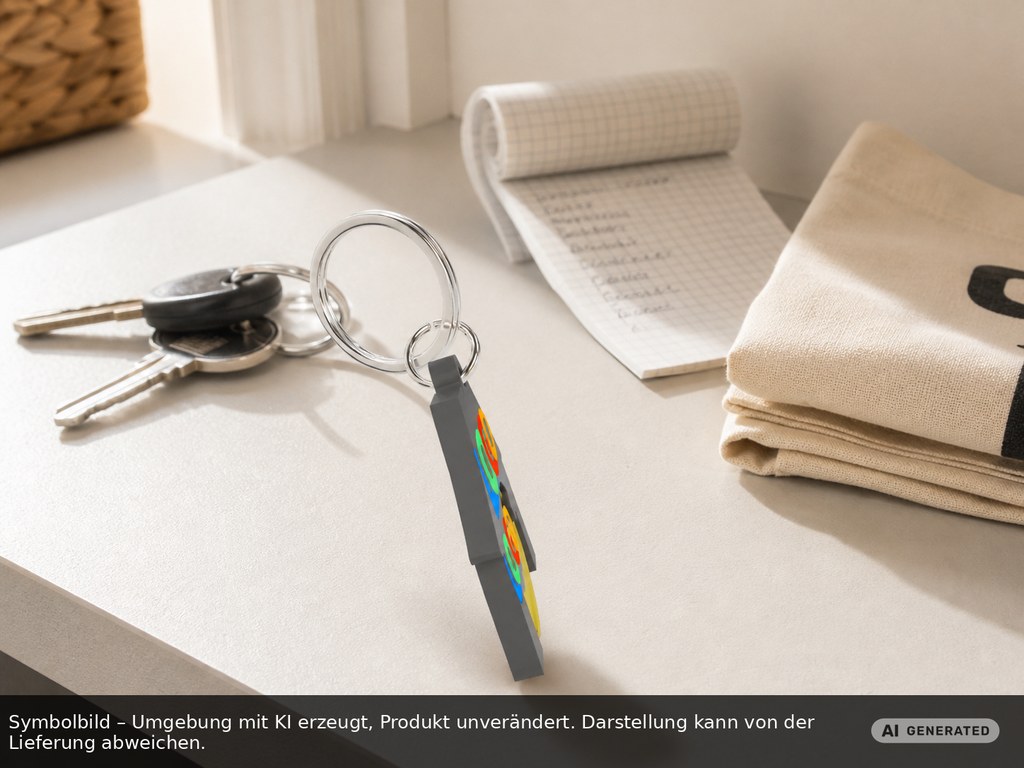 Chiphalter mit 1€-Chip "Haus" als Werbeartikel mit Logo bedrucken