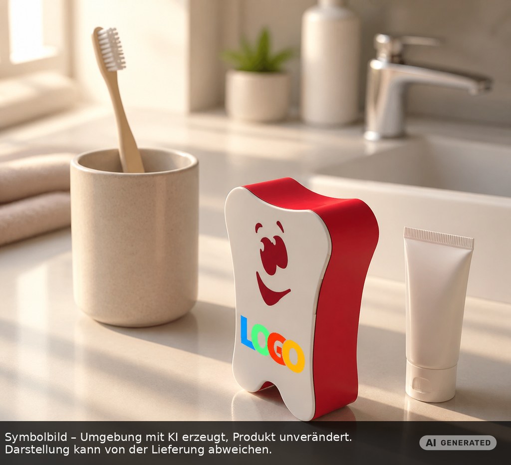 Zahnseide "Gesicht" als Werbeartikel mit Logo bedrucken