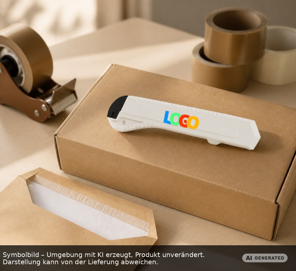Cutter "Alpha" als Werbeartikel mit Logo bedrucken