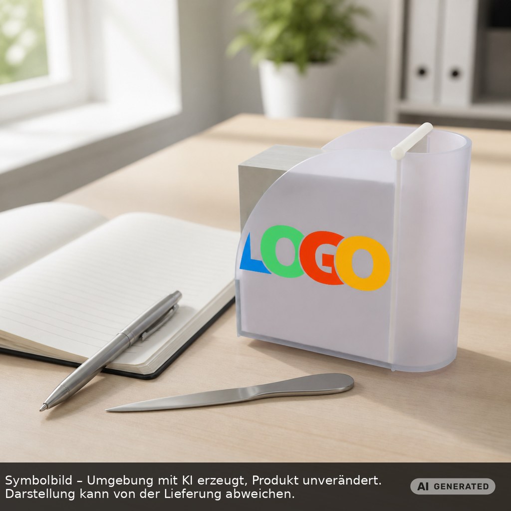 Zettelbox mit Köcher "Design" als Werbeartikel mit Logo bedrucken
