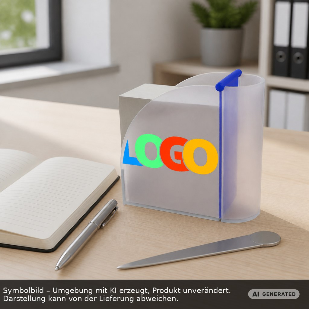 Zettelbox mit Köcher "Design" als Werbeartikel mit Logo bedrucken