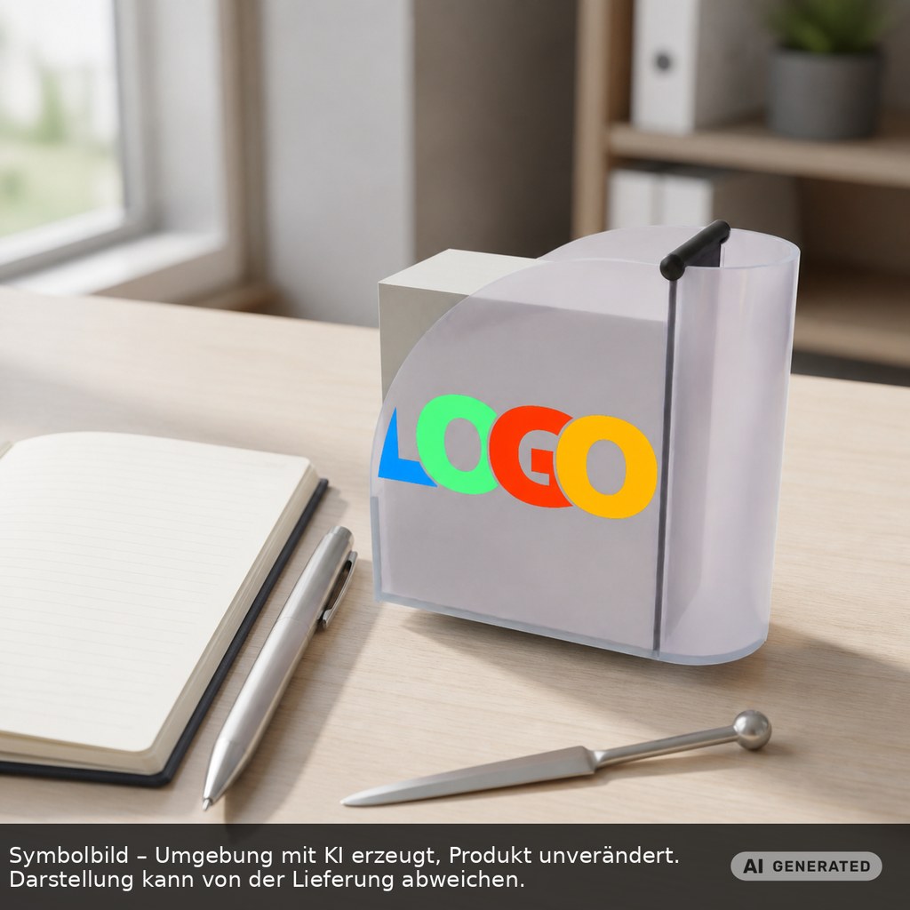Zettelbox mit Köcher "Design" als Werbeartikel mit Logo bedrucken