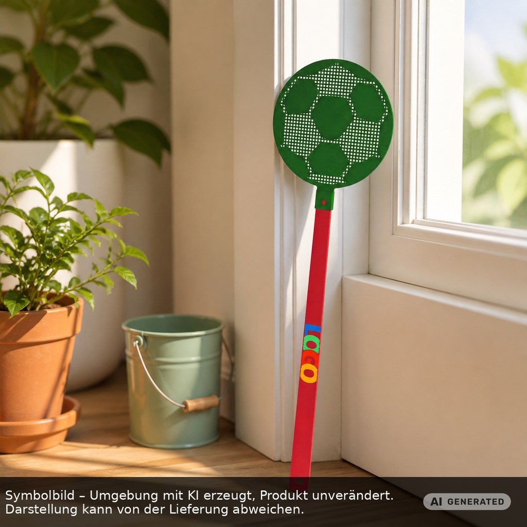 Fliegenklatsche "Fußball" als Werbeartikel mit Logo bedrucken