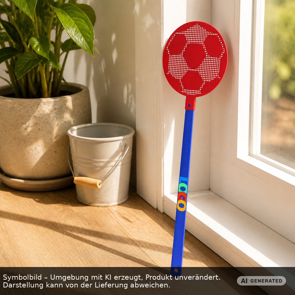 Fliegenklatsche "Fußball" als Werbeartikel mit Logo bedrucken