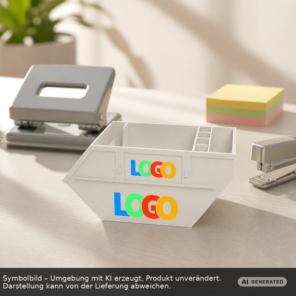 Zettelbox mit Köcher "Container" als Werbeartikel mit Logo bedrucken