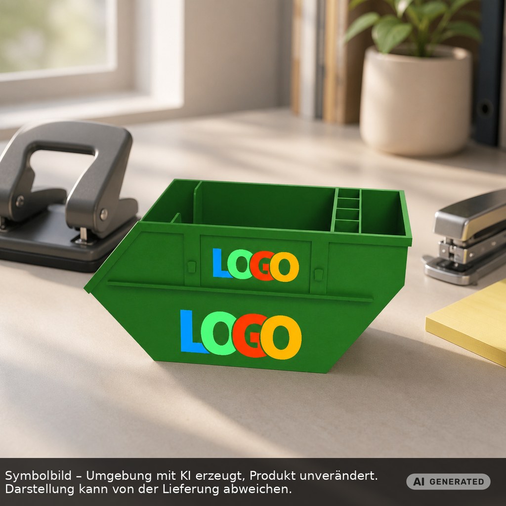 Zettelbox mit Köcher "Container" als Werbeartikel mit Logo bedrucken