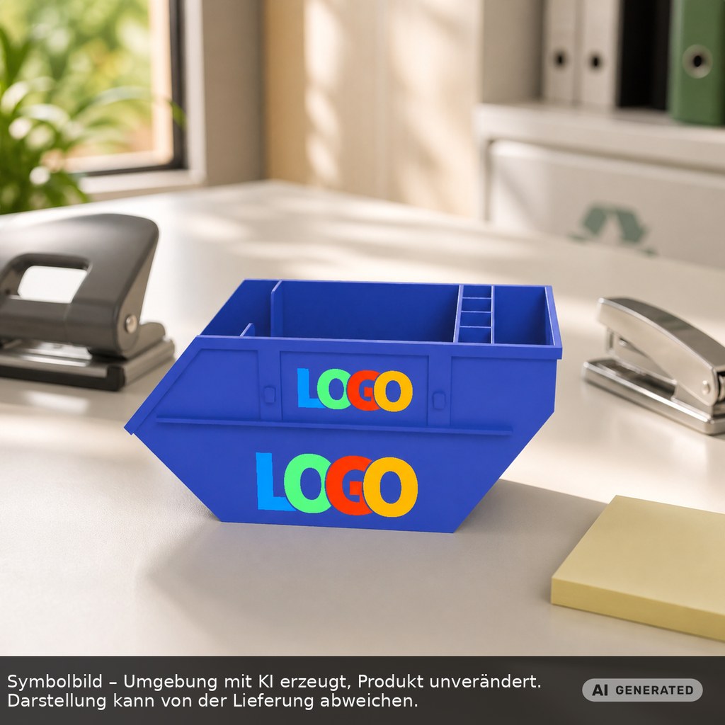 Zettelbox mit Köcher "Container" als Werbeartikel mit Logo bedrucken