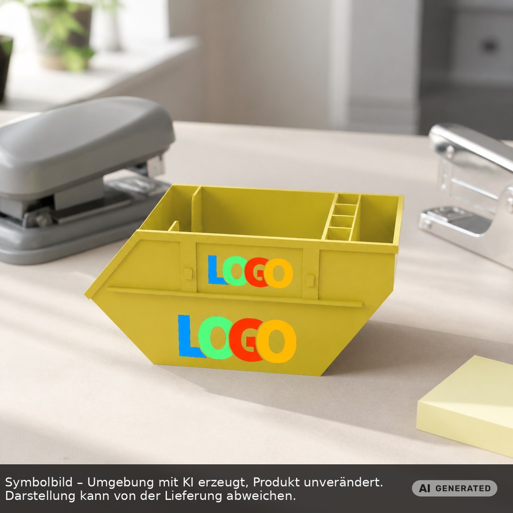 Zettelbox mit Köcher "Container" als Werbeartikel mit Logo bedrucken