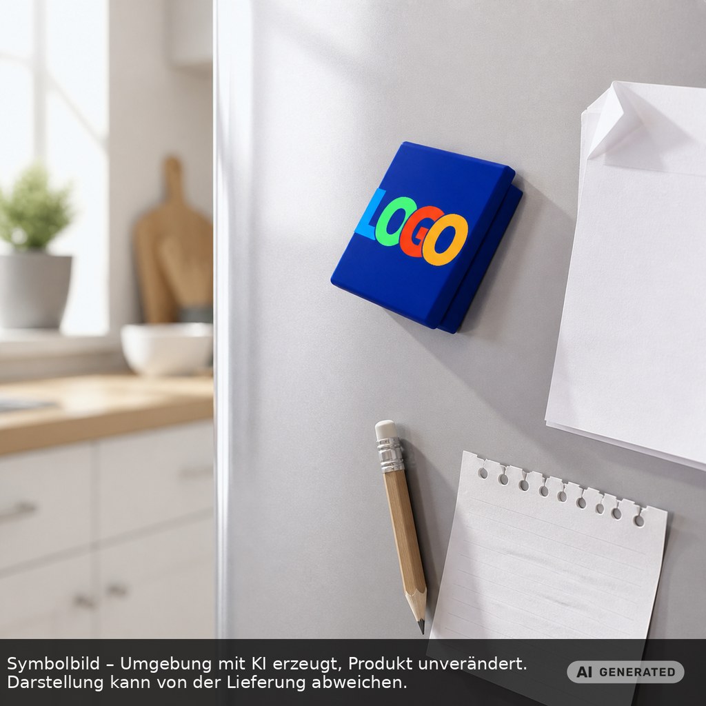 Magnet, quadratisch als Werbeartikel mit Logo bedrucken