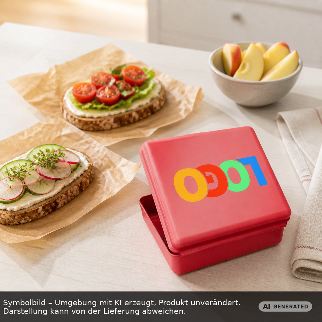 Brotdose, groß als Werbeartikel mit Logo bedrucken