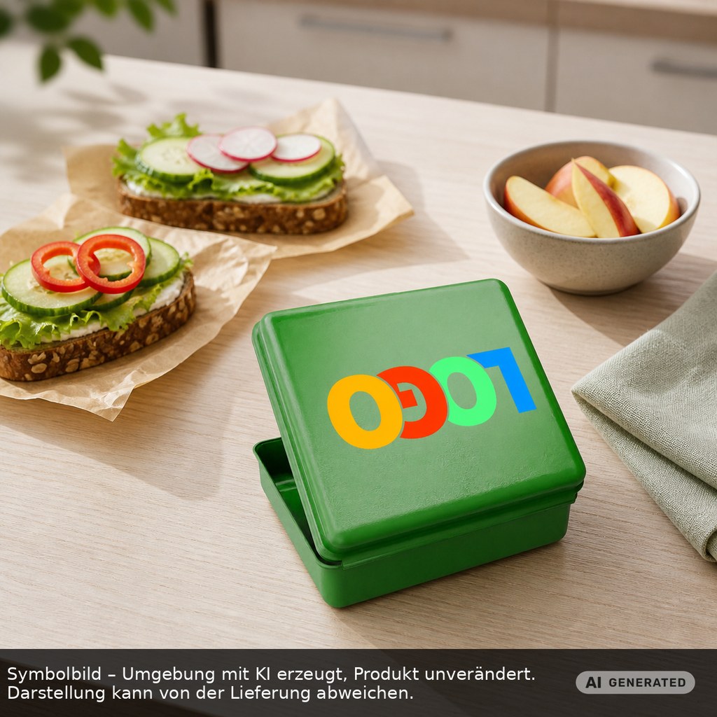 Brotdose, groß als Werbeartikel mit Logo bedrucken