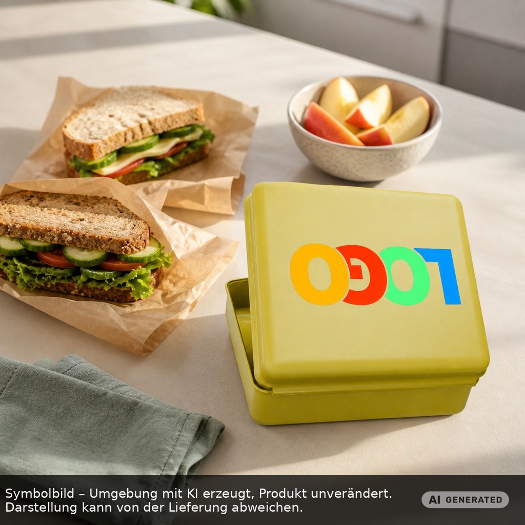 Brotdose, groß als Werbeartikel mit Logo bedrucken