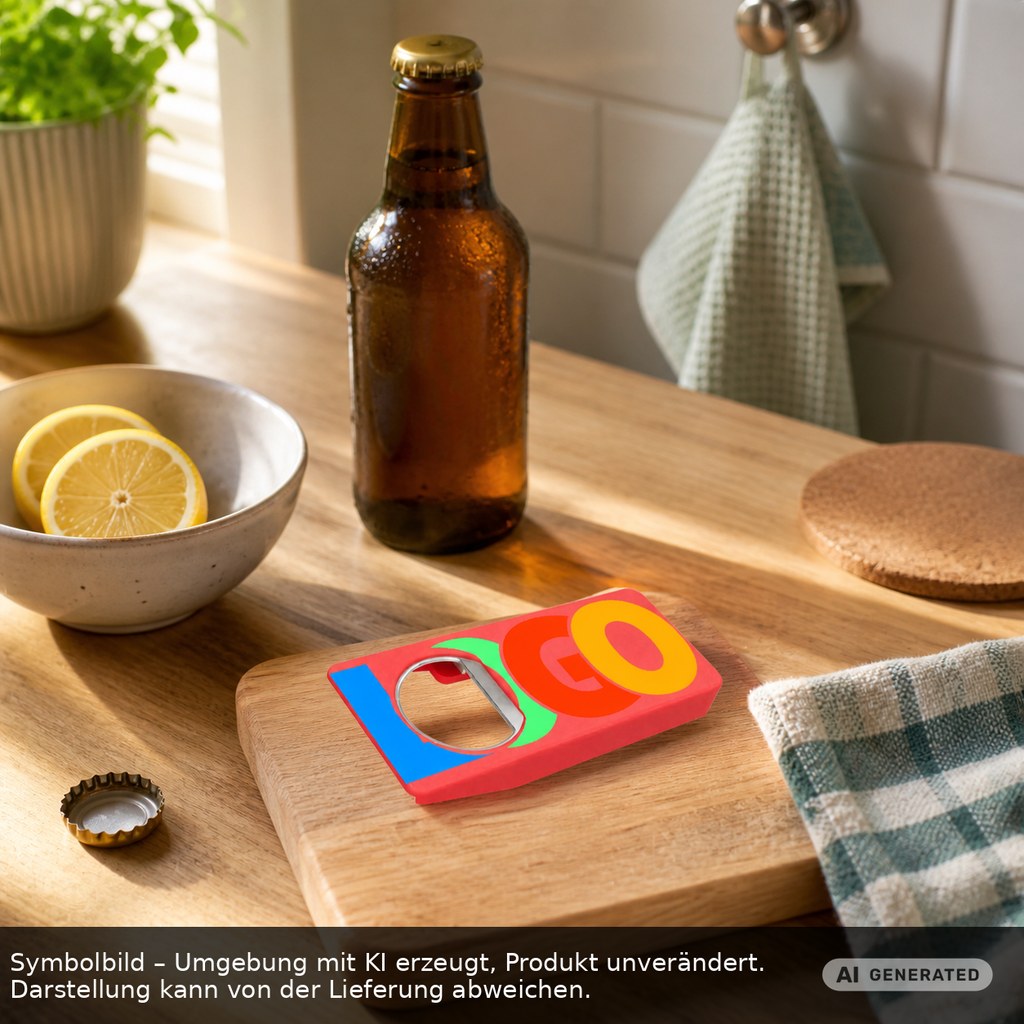 Flaschenöffner mit Verschluss "Alpha" EXPRESSDRUCK als Werbeartikel mit Logo bedrucken