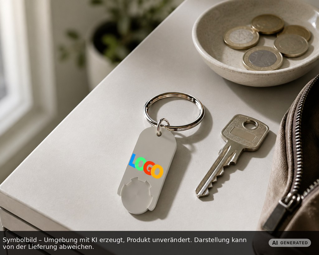 Chiphalter mit 1€-Chip "Alpha" - EXPRESSDRUCK als Werbeartikel mit Logo bedrucken
