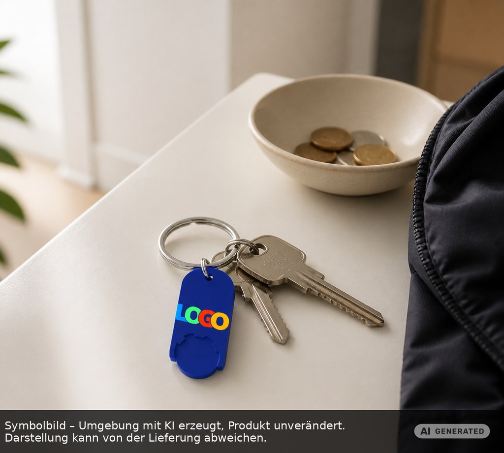 Chiphalter mit 1€-Chip "Alpha" - EXPRESSDRUCK als Werbeartikel mit Logo bedrucken